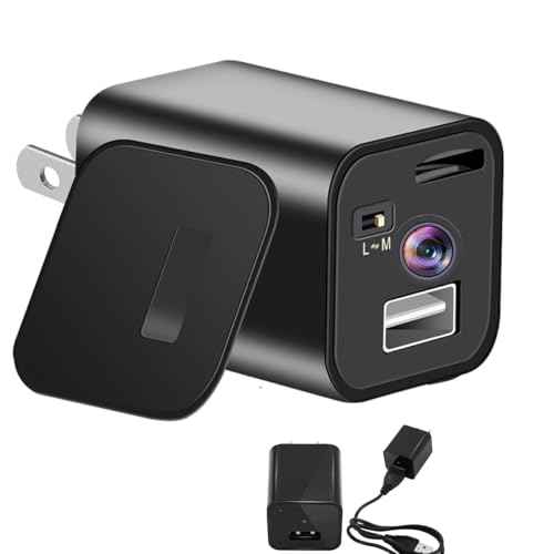 2025 New Hidden Camera Detector with Charger, 1080P Security Portable Camera, Mini Nanny Cam with Loop Working for Indoor/Ourdoor Surveillance, No Audio, No WiFi, up to 64GB SD Card (Not Included)