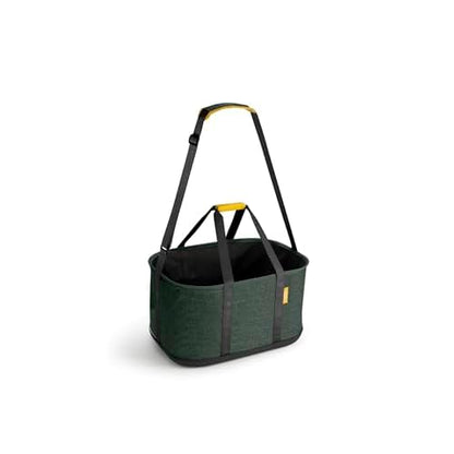 Joseph Joseph Hold-All Collapsible 45L/11.89 Gallon Outdoor Washing Laundry Basket with Shoulder Strap, Durable Fabric, Waterproof Base (Dark Green)