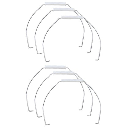 6 PCS Gallon Handle Replacement,Ergonomic Iron Replacement Bucket Handles with Plastic Grip for Household Garden Water Bucket