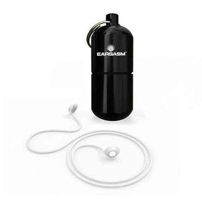 Eargasm Connector Cord and Large Keychain Carrying Case Combo for Earplugs - Keep Ear-Plugs Safe with Flexible Silicone Around the Neck Lanyard String and Large Metal Waterproof Keychain Carrying Case