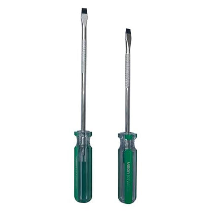 4-Piece Flathead Magnetic Tip Screwdrivers,Hand Tools Set with 6x100mm, 6x125mm, 6x150mm 6x200mm for Home, Automotive, and DIY Projects