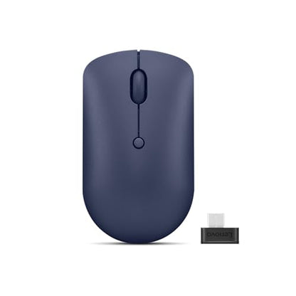 Lenovo 540 Wireless Computer Mouse for PC, Laptop, Computer with Windows or Chrome OS - 2.4 GHz USB-C Wireless Pairing Receiver - Compact Size - 18-Months Battery Life - Ambidextrous -Abyss Blue