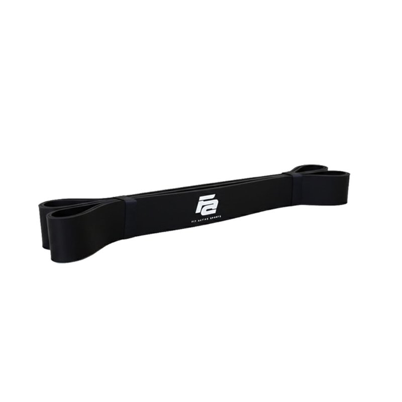 Fit Active Sports Resistance, Workout, Exercise Bands for Home, Gym, Stretching, Strength Training, Weightlifting, Pull Up Assist - Indoor and Outdoor Use (Black - 10 to 65 Pounds (3/4" * 4.5mm))