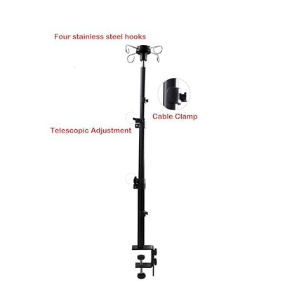 Height Adjustable Flex Shaft Rotary Tool Hanger Stand with Table Clamp, Heavy Duty Motor Mount Compatible with Foredom, Dremel, Grobet Tools