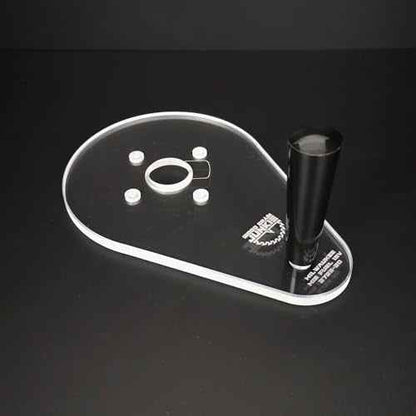 WOOD GRAIN JUNKIE¢ç TrimFit Pro¢ç 6¡±x9¡± Single Grip Router Base Plate Compatible with Milwaukee M18 FUEL 2723-20 ? Pre-Drilled, 3/8¡± Thick Clear Cast Acrylic Router Base Accessory, Made in USA