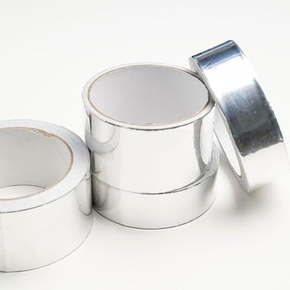 1 Pack Silver Aluminum Tape, Foil Tape, 2 inch (50mm) x 32 Feet (10 Meter), 3.9mil (0.1mm), Heavy Duty Duct Tape for Heat Insulation, HVAC, Dryer Vents, Wrap Pipe, Repair Ducting