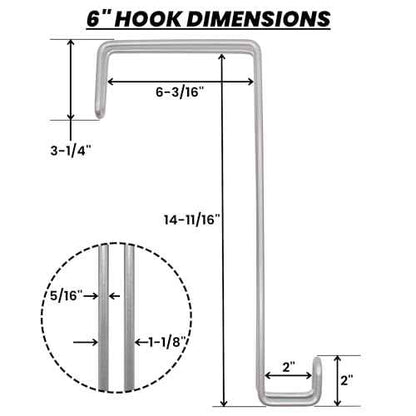 Over The Wall Concrete Cinder Cement Block Wall Outdoor No Drill Fence Hooks Hangers - Extra Long Large Rafter Ladder Pool Equipment Pole Hooks Hangers for Planters Hoses Horse Tack Room Organization