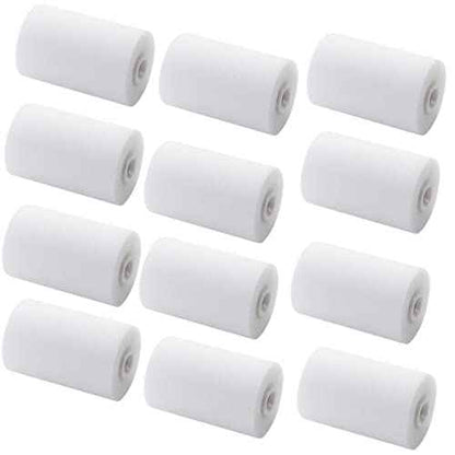 NANJA Foam Paint Roller Refills, High-Density Finest Finish Mini Sponge Roller Covers, 2 Inch Inch Painting Supplies, Pack of 12