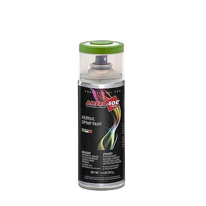 Ambro-Sol V4006018 Multi-Purpose Acrylic Spray Paint, Vibrant Paint for indoor and outdoor, Suitable for Multiple Surfaces, NET WT. 10.40 OZ. 400ml, Recyclable Tin Plate Spray Can, Yellow Green