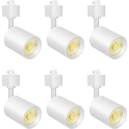 VANoopee 10W Dimmable LED Track Lighting Heads H Type Track Light Replacement Fixtures Bright 3000K Warm White Ceiling Spotlight for Accent Task Art, Flicker Free CRI90+ 24¡Æ 800lm White, Pack of 6