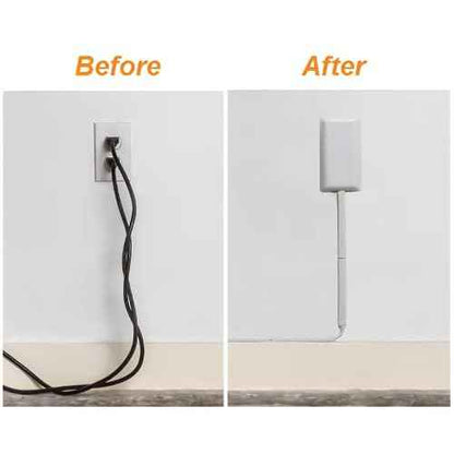 Sleek Socket No Shock Child Protector, Outlet & Plug Concealer with Protective Cord Clips, 8-Foot Flat Extension Cord with Multiple Outlets, Baby Proofing Outlet Cover, No Access to Dangerous Cords