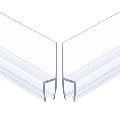 AmazerBath Shower Door Side Seal Strip (Set of 2), Frameless Glass Shower Door Seal Strip - Suitable for 1/4 Inch Glass, 78 inch