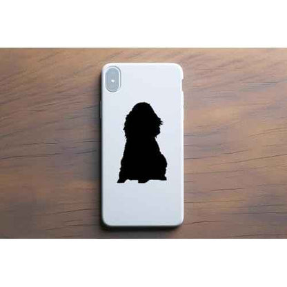 Pet Dog Cocker Spaniel Silhouette 12 Cute Stickers Pack - Dog Lover Gifts - Car Bumper Sticker - Light Switch Sticker - Wall Decal - Scrapbook Stickers (Black, Small Pack)