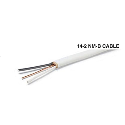 75 FT 14/2 NM-B Copper Wire, #14 AWG, 2 Conductors with Ground, White Jacket