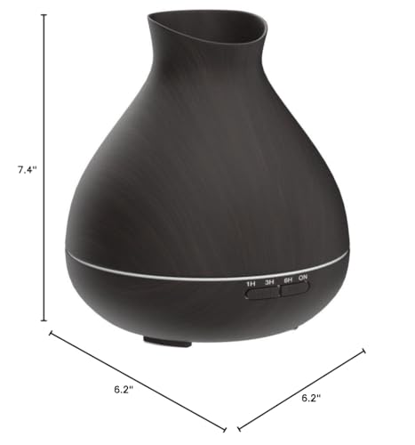 BZseed Aromatherapy Essential Oil Diffuser 550ml 12 Hours Wood Grain Aroma Diffuser with Timer Cool Mist Humidifier for Large Room, Home, Baby Bedroom, Waterless Auto Shut-off,7 Colors Lights Changing