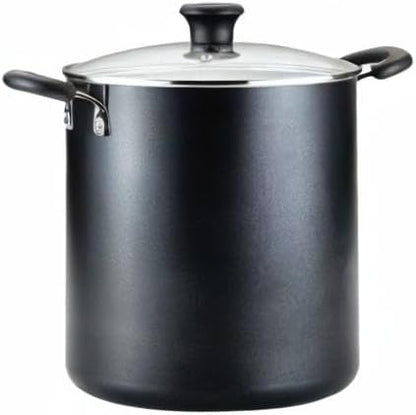 T-fal Initiatives Nonstick Stockpot 8 Quart Oven Safe 350F Cookware, Pots and Pans, Dishwasher Safe Black