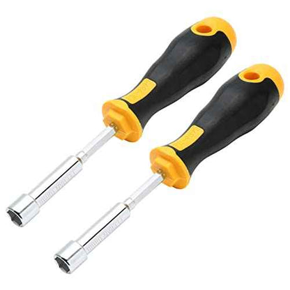 2Pcs 10mm Socket Wrench Screwdrivers High-Carbon Steel Hex Nut Driver for DIY Hand-Making, Repairs