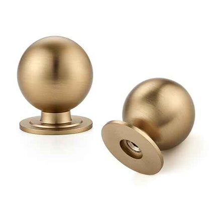 24 Pack Champagne Bronze Cabinet Knobs, Round Dresser Knobs, Ball Kitchen Cabinet Hardware, 0.95" Diameter