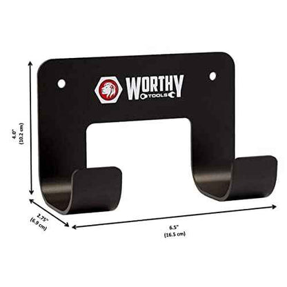 Wall Hook Heavy Duty Metal Garage Hook (Black - 2 Pack Double Hook)