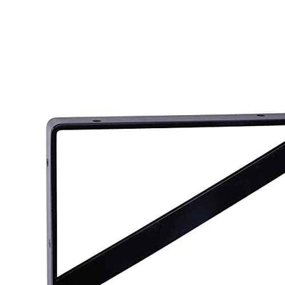 8-Pack 18 Inch Heavy Duty Shelf Brackets, Thicken Wall Bracket for Garage Floating Storage Shelves, 90 Degree Triangle Large L Bracket, Black Powder-Coated Steel