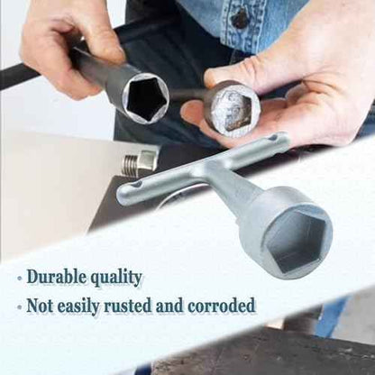 Folde Water Meter Wrench & Curb Stop Wrench For Pentagon Curb Boxes, Water Meter Cover Key