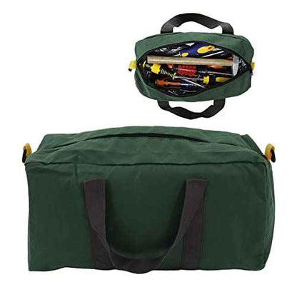 Heavy Duty Large Capacity Tool Bag Wide Mouth, Portable Tool Tote for Carpentry Electrician (20in)