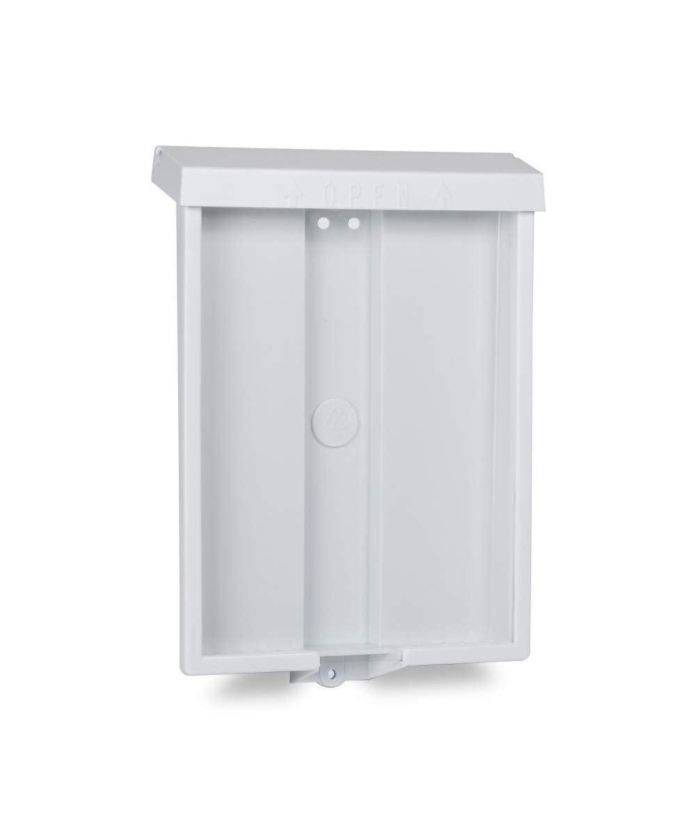 SourceOne 8.5” x 11” Outdoor Realtor Style Brochure Holder with Lid – White – UV Resistant