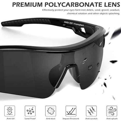 OXG 12 Pack Safety Glasses for Men Women, ANSI Z87.1 Work Glasses Scratch Impact Resistant Lens Protective Eyewear