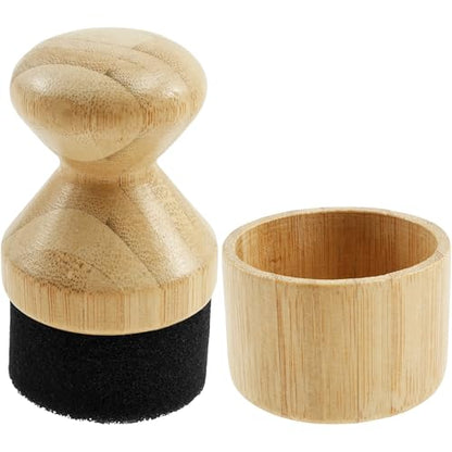 Cutting Board Oil Wax Applicator with Lid and Ergonomic Handle Wood Cutting Board Oil Applicator Versatile Mineral Oil Wax Applicator for Wood Cutting Boards Wooden Spatula