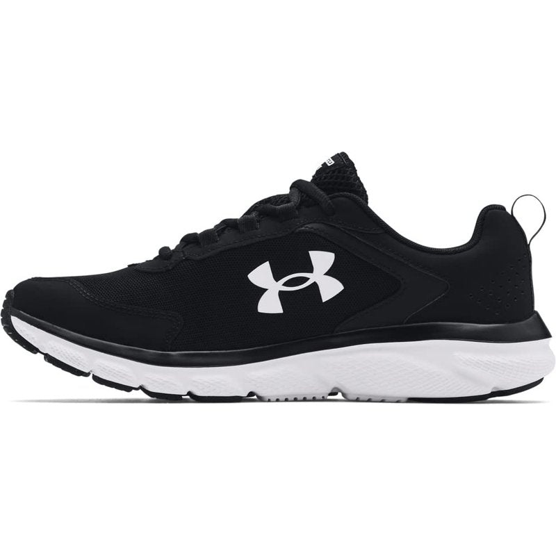 Under Armour Men's Charged Assert 9 6E, (001) Black/White/White, 12