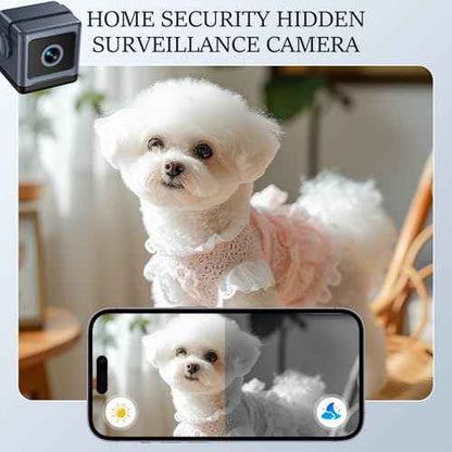 HD Mini Home Security Camera with Night Vision 4K Mini Nanny Camera with App Control for Home Office Security and Baby and Pet Monitoring (Video Only) (Black)