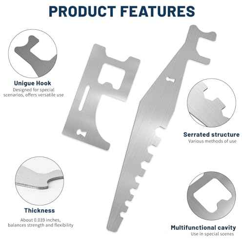 6Pcs Firefighting Tools, Multipurpose Leverage Tools, Spring Steel Multitools Pry Tool Set