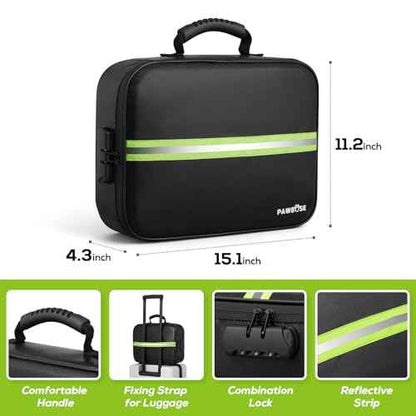 Fireproof Document Bag with Lock, Upgraded Fireproof, Heat Insulated & Waterproof Box for Document,Portable Storage for Home and Travel, Suitable for Document and Laptop