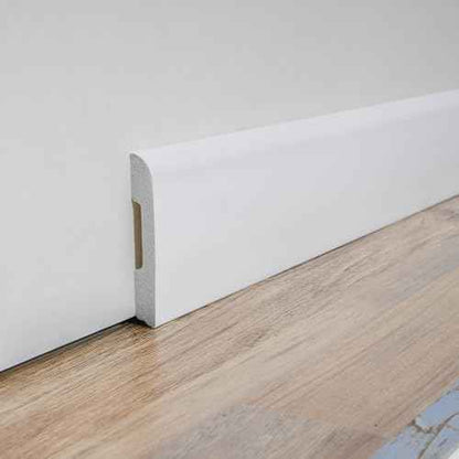 Art3d Wall Baseboard Molding Trim 8-Pack of 56 x 2.6 in., High Impact Polystyrene Skirting Board - Installed with Glue - White