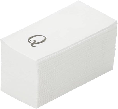 Luxenap 15.8 X 7.9 Inch Linen-Feel Guest Towels, 50 Lettered Hand Towels