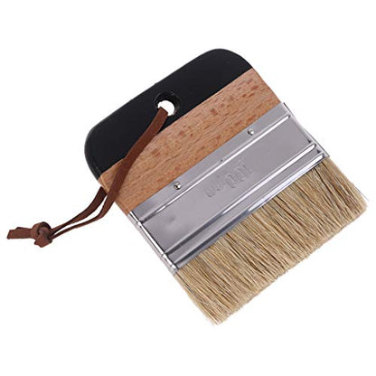 Wide Flat Chalk & Wax Finishing Brush Wood Handle Natural Bristle Brush For Hobby Paint Faux & Wax Finishing Stenciling Painting Brush Set Acrylic