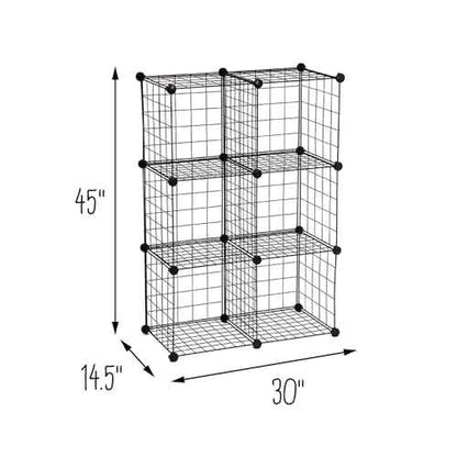 Honey-Can-Do 6 Cube Black Storage Set SHF-09484 Black