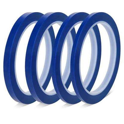 4 Rolls Fine Line Tape, Multi-Size Vinyl Fineline Pinstripe Tapes, 2 Roll 1/4 in x 36 yd and 2 Roll 1/8 in x 36 yd Fineline Masking Tapes, Flexible Pinstripe Tape for DIY Car Auto Paint Art, Blue