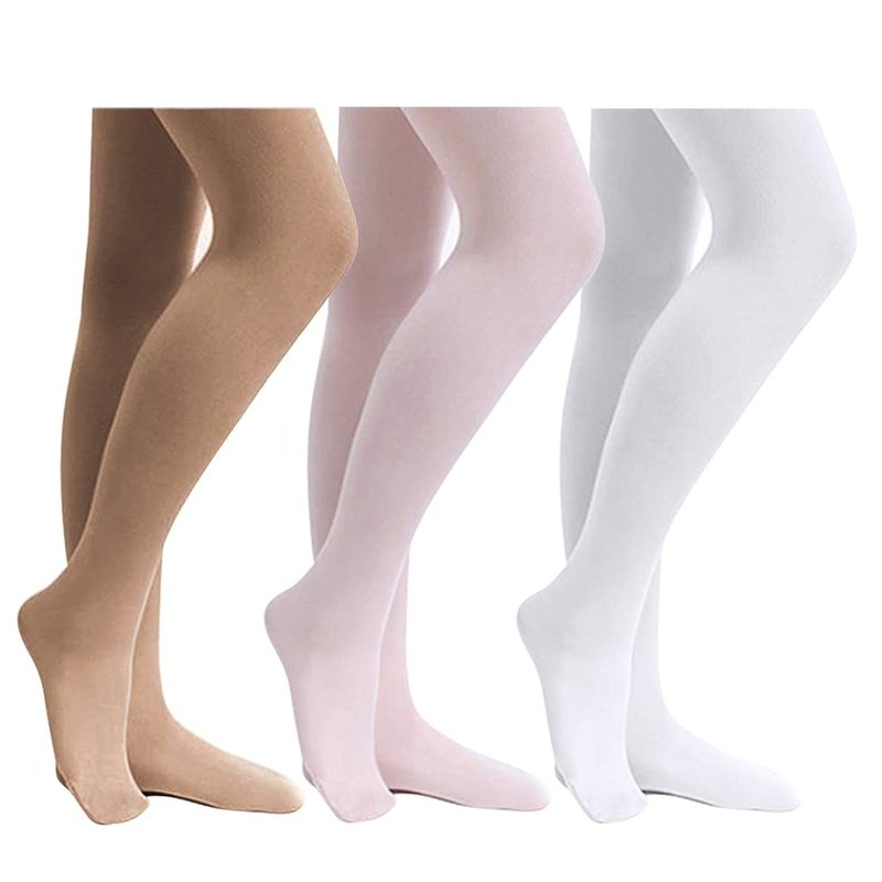 Stelle Girls' Ultra Soft Pro Dance Tight/Ballet Footed Tight(Toddler/Little Kid/Big Kid),BP+WT+TN,S