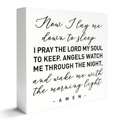 Christian Nursery Decor Wooden Box Sign, Nursery Newborn Baby Religious Scripture Decor Bible Verse Kid Children Room Bedroom Decoration, The Morning Light, Nursery Baptism Christening Gifts