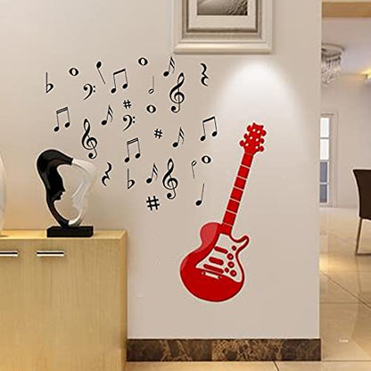 Music Wall Stickers&Murals Musical Note Wall Decals PVC Material Decals for Classroom Recording Studio Decoration Home Decor£¨Black£©