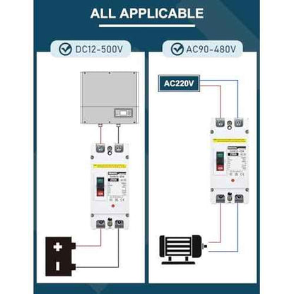 DIHOOL Battery DC Disconnect Switch, 250 Amp DC Breaker for Main Power Station Solar System, UPS