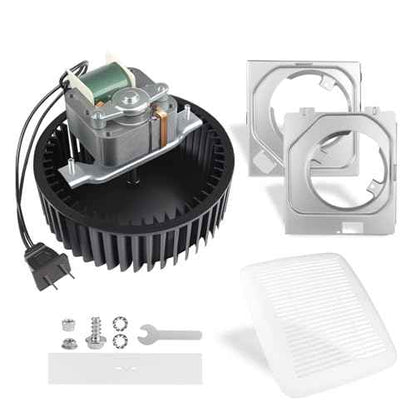 2025 Upgraded BKR60 Bath Fan Replacement Motor and Cover/Grille Compatible with Broan 670 671 688 689 NuTone 693 695 696N 695C 690NT 690NT-A Bathroom Exhaust Fan 3.0 Sones 60 CFM 2-Year Qa