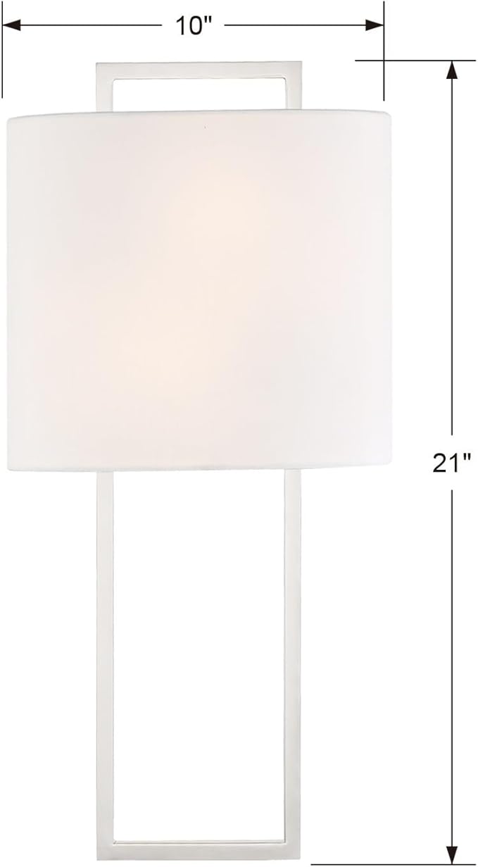 Crystorama Fremont 2 Light Polished Nickel Sconce