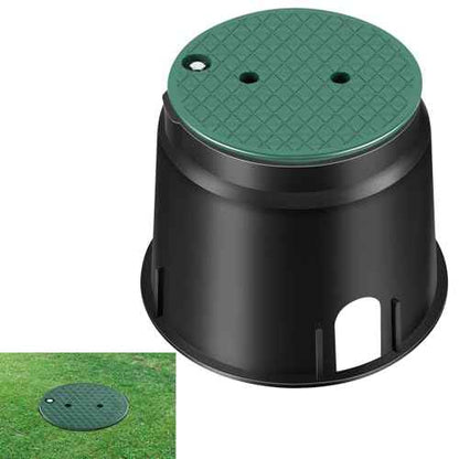 Tandefio 1 Pc 910 Electrical Splice Box 10 Inch Diameter Underground Electrical Junction Box Inground for Outdoor Wiring Splices (Black)