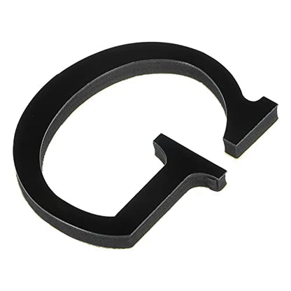 PATIKIL 3D Acrylic Alphabet Mirror Wall Stickers Letter G Self-Adhesive Home Decor Letter Sign Art Sticker Decal for DIY Home Decoration Black