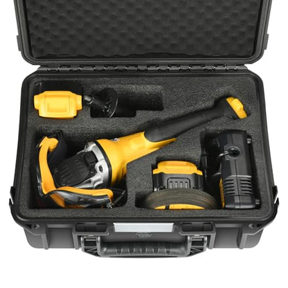 Hard Case for Dewalt Angle Grinder - Tool Bag for Dewalt 20V MAX XR Grinder Tool DCG412B, Waterproof & Shockproof Tool Box for Grinder/Cutting Wheels/Battery/Charger/Side Handle (Case Only)