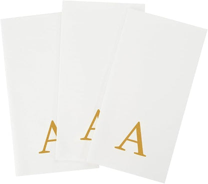 Luxenap 15.8 X 7.9 Inch Linen-Feel Guest Towels, 50 Lettered Hand Towels