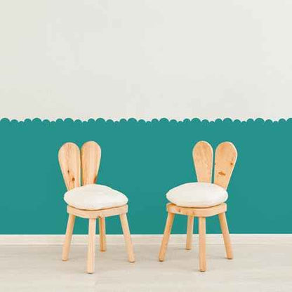 6 Pack Scalloped Border Stencils for Painting Large Pattern on Wall, Door, Window, Reusable Multi-Wave Border Edge Template for Scandinavian DIY Wall Painting D?cor Projects.