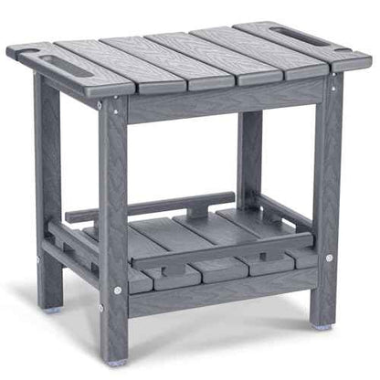 NALONE Shower Bench, HDPE Shower Benches with Storage Shelf & Handles, Indoor & Outdoor Use (Grey)